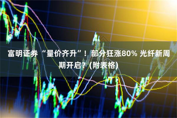 富明证券 “量价齐升”！部分狂涨80% 光纤新周期开启？(附表格)